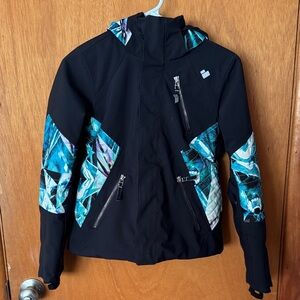 Obermeyer Teal and Black Ski Coat